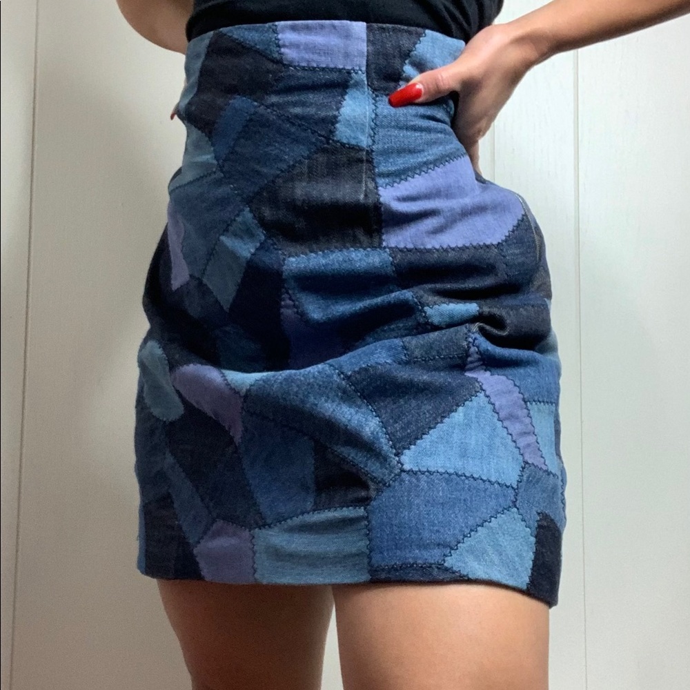 Denim patch skirt - Picture 3 of 3